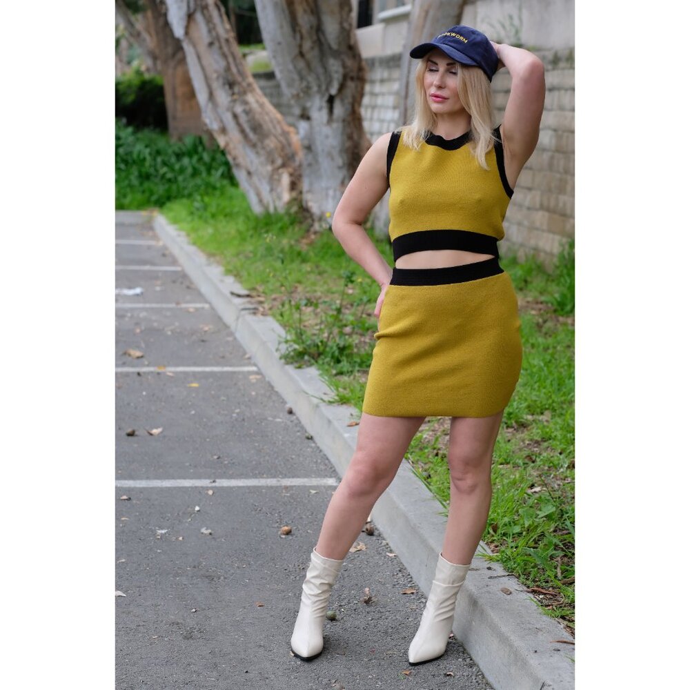 POL Saffron Aura Mini Skirt